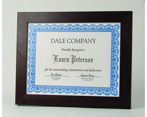 ECONOFRAME CERTIFICATE